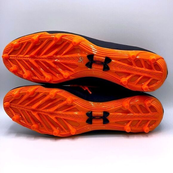 Mens Black & Orange Under Armour Nitro Football Cleats Shoes Sports Size 16 main image 7